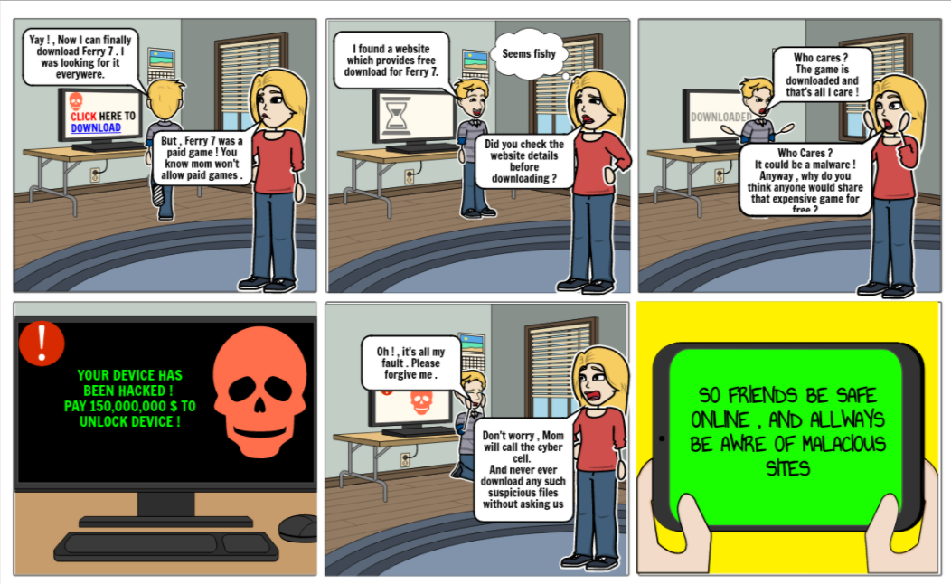 Comic strip on cyber-security